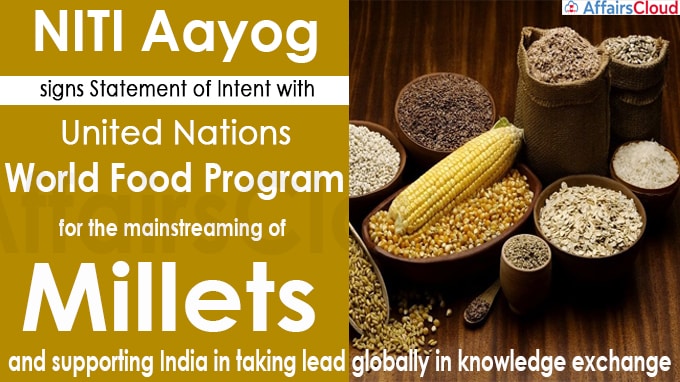 NITI Aayog signs Statement of Intent with United Nations World Food Program
