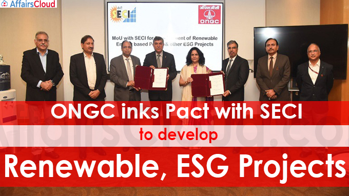 ONGC inks pact with SECI to develop renewable, ESG projects