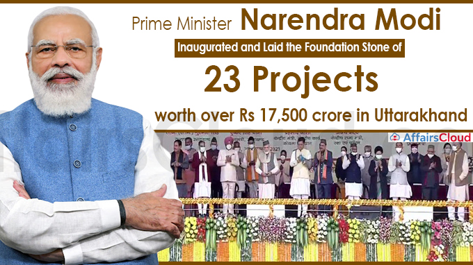 Prime Minister Narendra Modi on Thursday inaugurated and laid the foundation stone of 23 projects