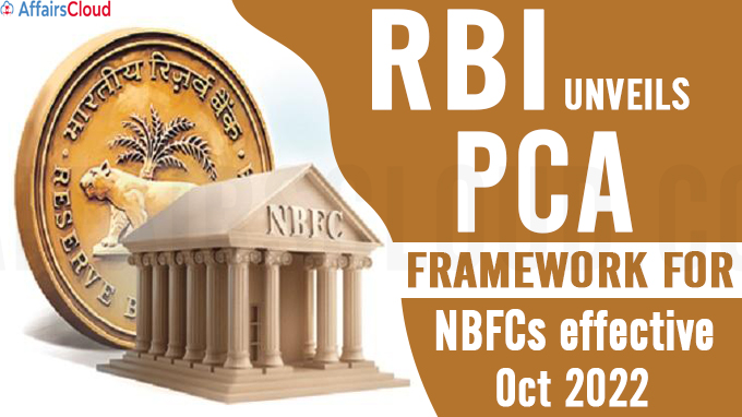 RBI unveils PCA framework for NBFCs effective Oct 2022