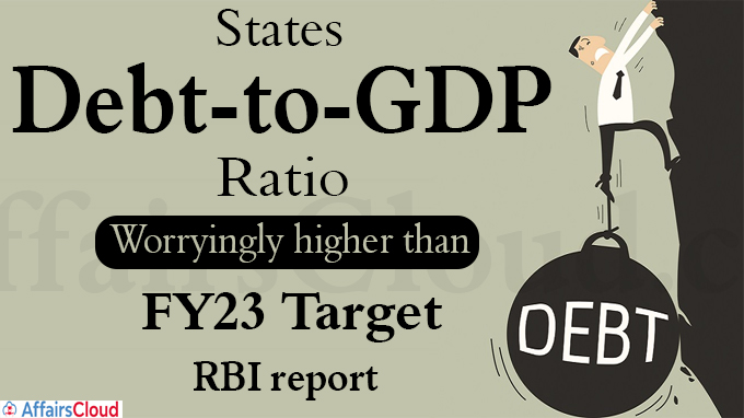 States debt-to-GDP ratio worryingly higher than FY23 target, says RBI report