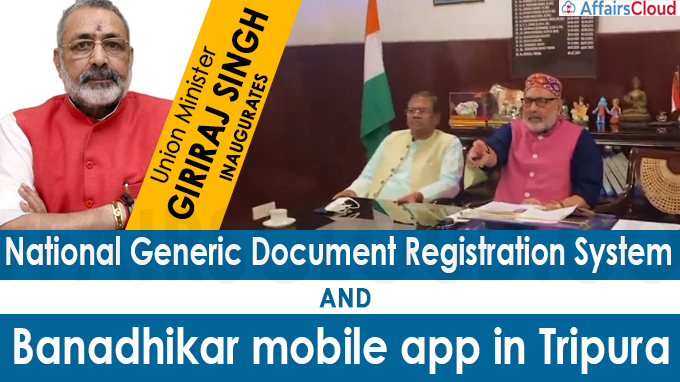 Union Minister Giriraj Singh inaugurates National Generic Document Registration System