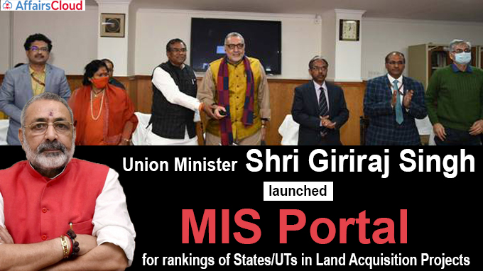 Union Minister Shri Giriraj Singh launches MIS portal