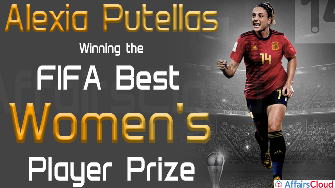 Alexia Putellas winning the FIFA Best Women's Player prize