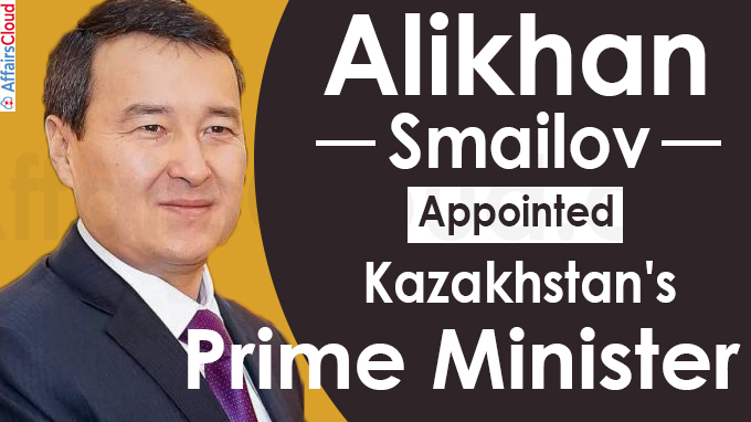 Alikhan Smailov named Kazakhstan's Prime Minister