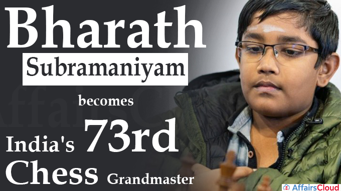 Bharath Subramaniyam becomes India's 73rd chess GM