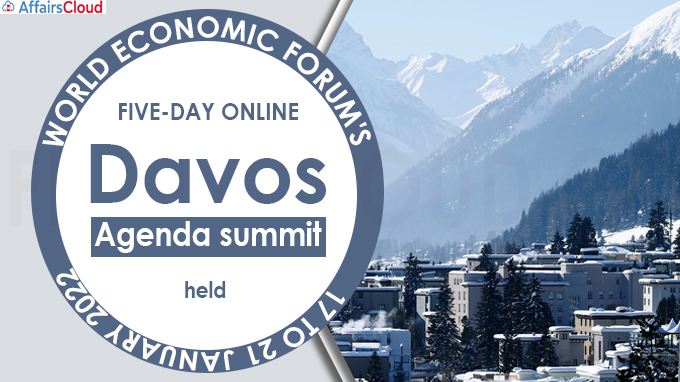 Davos Agenda summit held from 17 to 21 January
