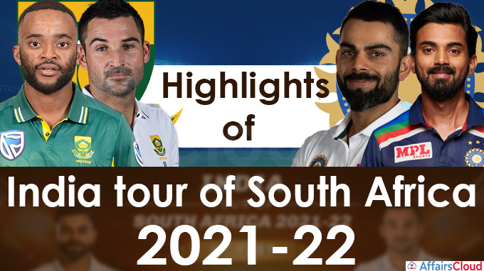 Highlights of India tour of South Africa, 2021-22