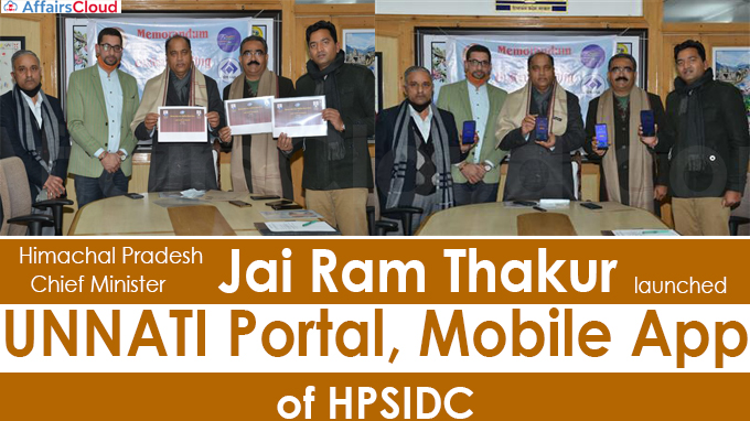 Himachal CM launches UNNATI Portal, mobile app of HPSIDC