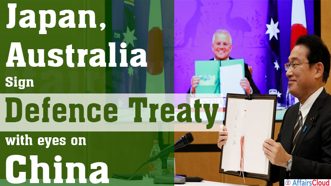 Japan, Australia sign defence treaty with eyes on China