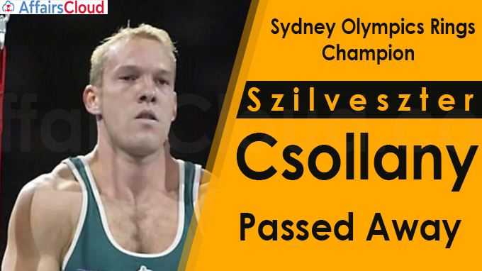 Olympics Rings Champion Szilveszter Csollany Passes Away