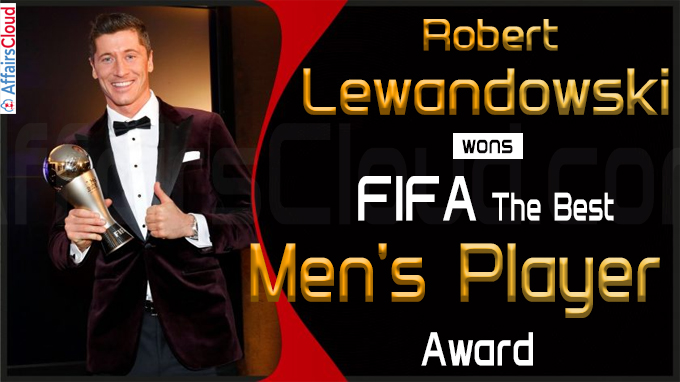 Robert Lewandowski wins FIFA The Best Men's Player award