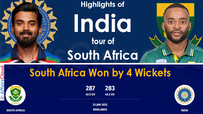 South Africa beat India by four runs in third ODI, win series 3-0