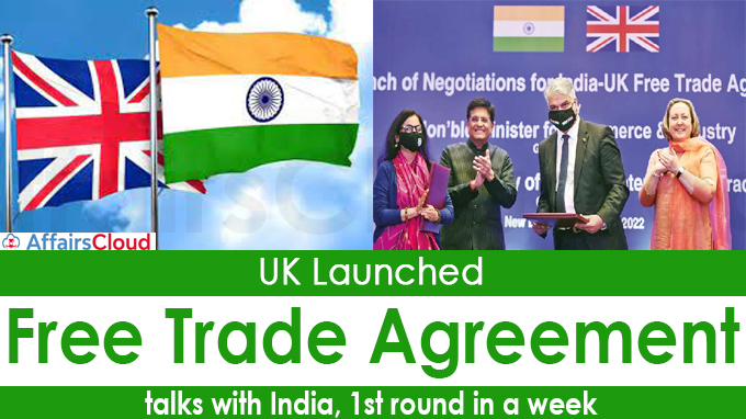 UK launches free trade agreement talks with India