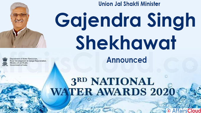 Union Jal Shakti Minister Announces 3rd National Water Awards