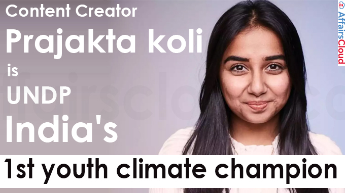 content creator prajakta koli is UNDP india's 1st youth climate champion
