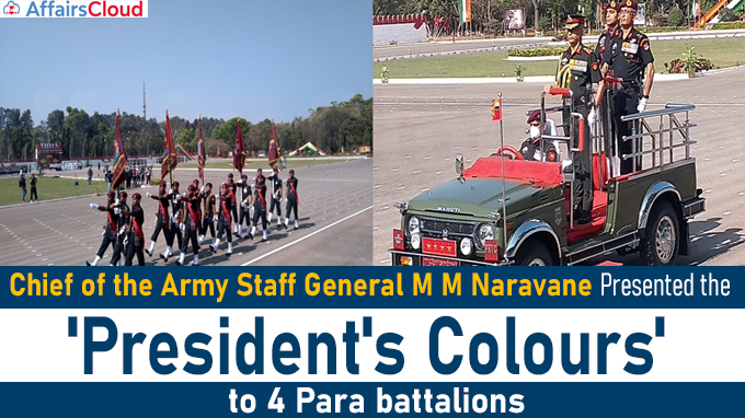 Army Chief presents prestigious 'President's Colours'