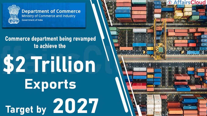 Commerce department being revamped to achieve the $2 trillion exports
