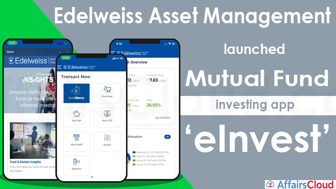 Edelweiss Asset Management launches MF investing app ‘eInvest’