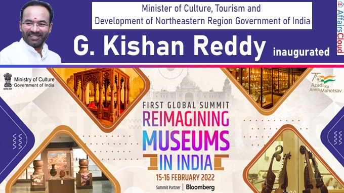 जी किशन रेड्डी ने 'भारत में संग्रहालयों की पुनर्कल्पना' पर वैश्विक शिखर सम्मेलन का उद्घाटन किया