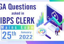 GA Questions asked in IBPS CLERK Mains Exam 2022 – 25th January 2103.w013.n001.424B.p30.424