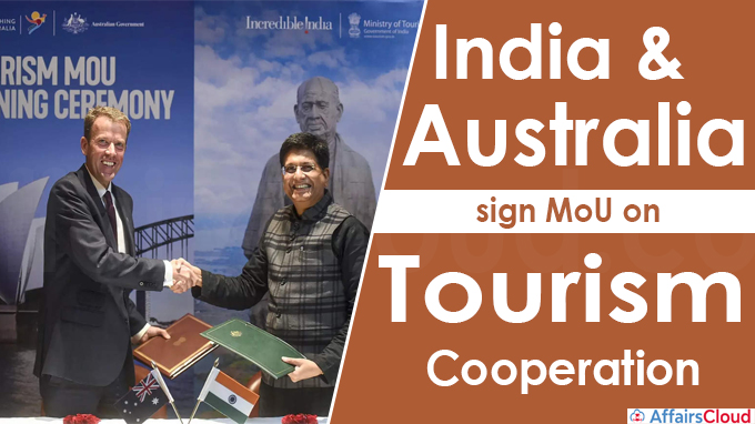 India and Australia sign MoU on Tourism cooperation