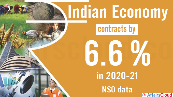 Indian economy contracts by 6.6 pc in 2020-21