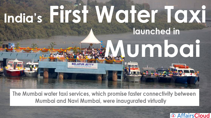 India’s first water taxi launched in Mumbai