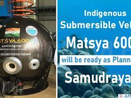 Indigenous submersible vehicle Matsya 6000