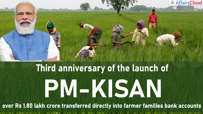 Third anniversary of the launch of PM-KISAN
