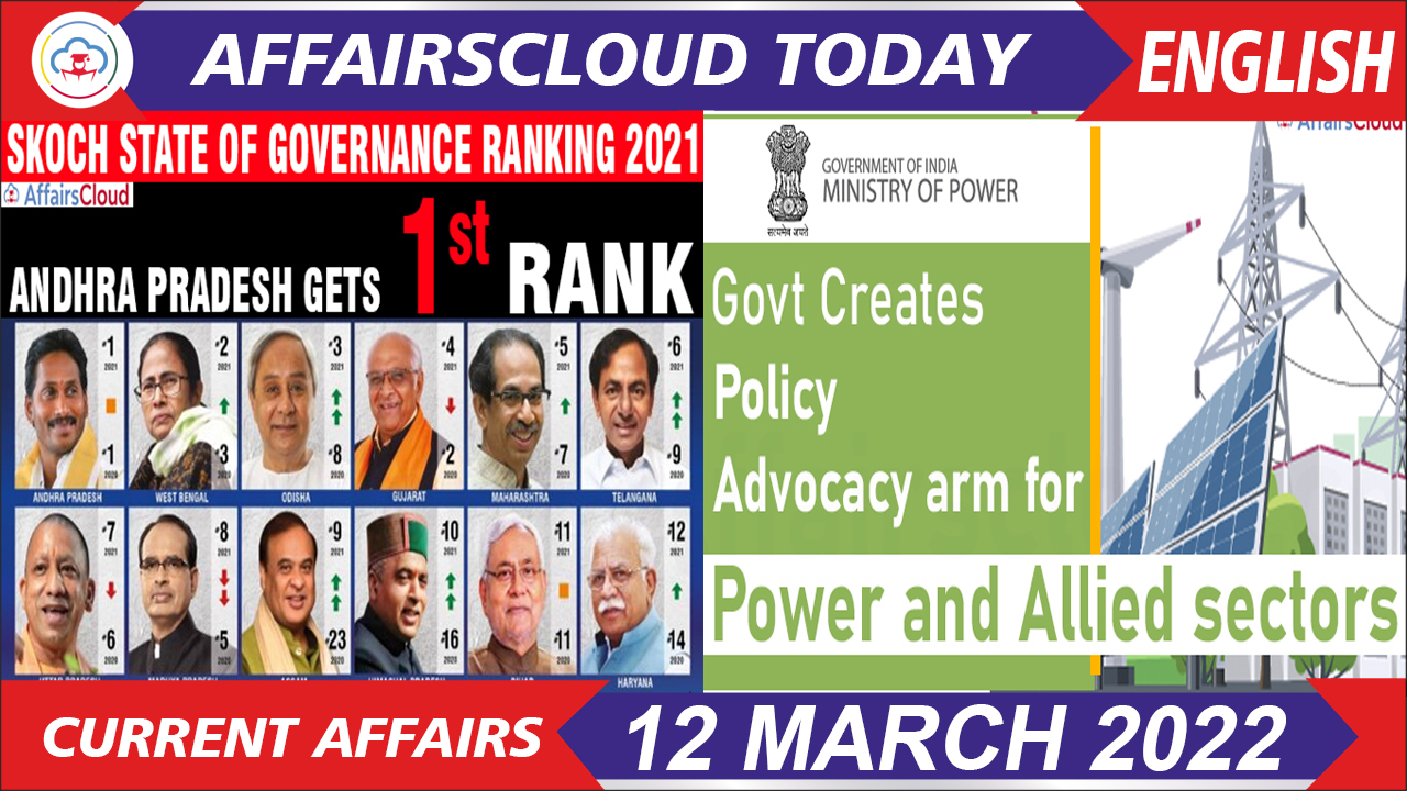 Current Affairs 12 March 2022 English
