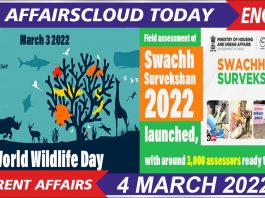 Current Affairs 4 March 2022 English