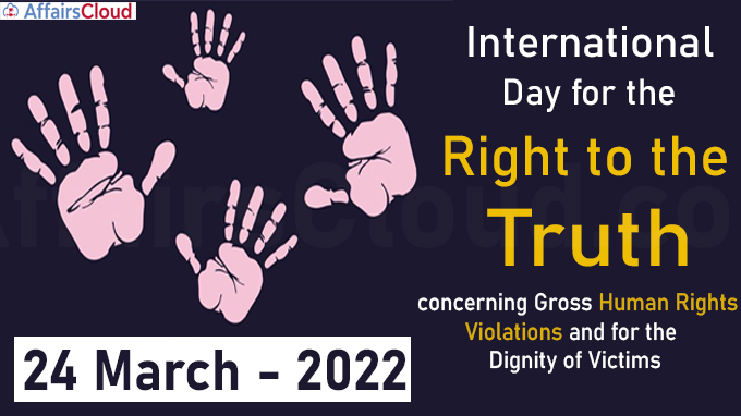 International Day for the Right to the Truth concerning Gross Human Rights Violations and for the Dignity of Victims