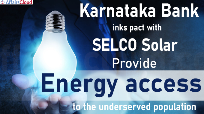Karnataka Bank inks pact with SELCO Solar