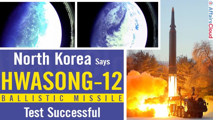 North Korea says Hwasong-12 ballistic missile test successful