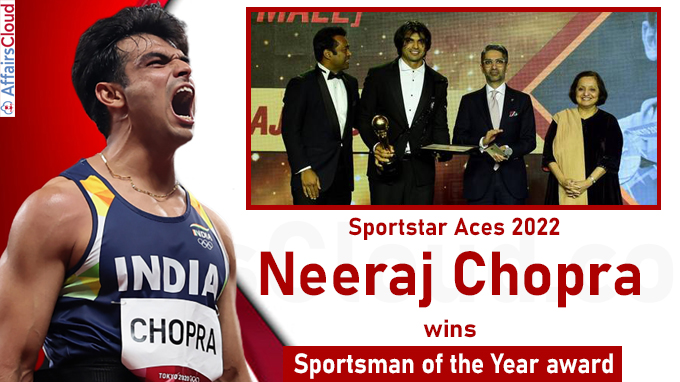 Sportstar Aces 2022 Neeraj Chopra wins Sportsman of the Year award