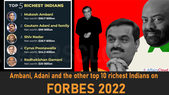 Forbes India Rich List 2021: Mukesh Ambani Remains Wealthiest Indian With  $92.7 Billion Net Worth, Gautam Adani and Shiv Nadar Follow; Check Full  List Here