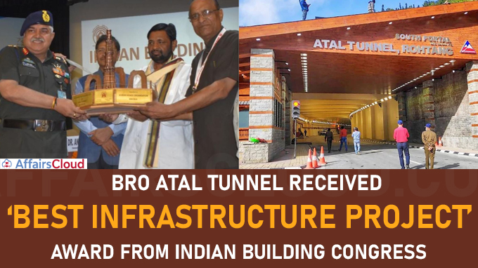 BRO Atal Tunnel Receives ‘Best Infrastructure Project’