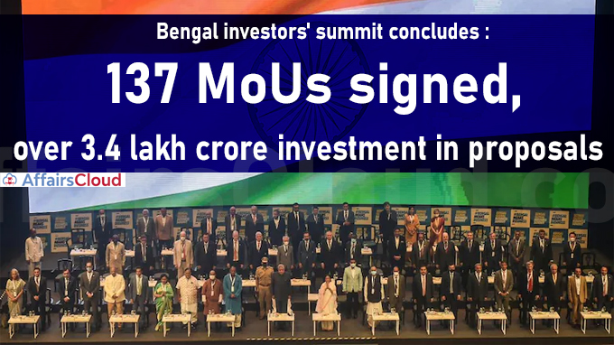 Bengal investors' summit concludes 137 MoUs signed