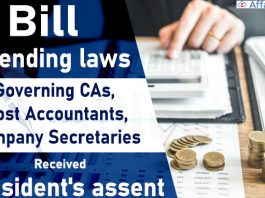 Bill amending laws governing CAs