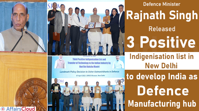 Defence Minister Rajnath Singh releases third positive indigenisation list