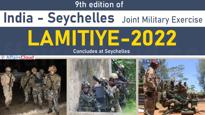India- Seychelles Joint Military Exercise Lamitiye Concludes at Seychelles