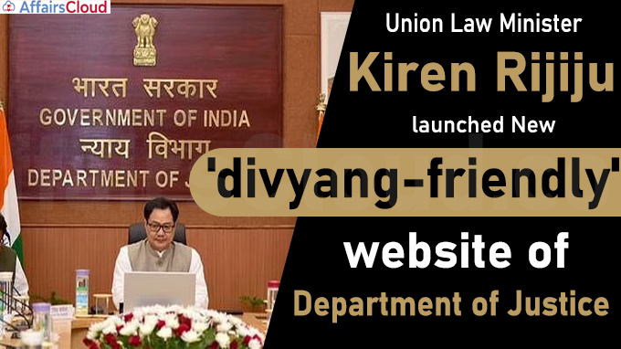 Law Minister Kiren Rijiju launches new 'divyang-friendly' website of Department of Justice (1)