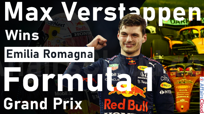 Max Verstappen wins Emilia Romagna Formula 1 Grand Prix