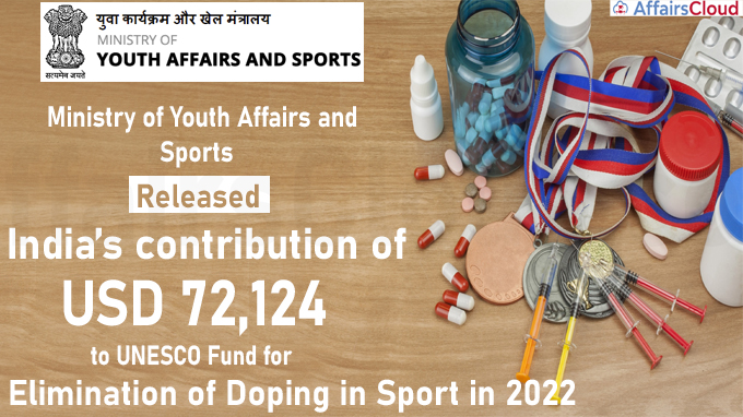 Ministry of Youth Affairs and Sports releases India’s contribution of USD 72,124
