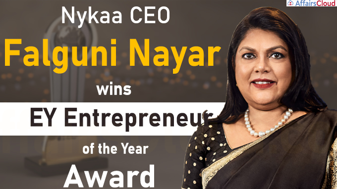 Nykaa CEO Falguni Nayar wins EY Entrepreneur