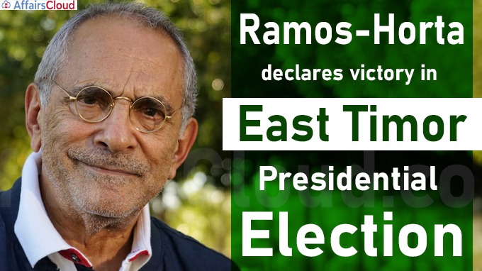 Ramos-Horta declares victory in East Timor presidential election