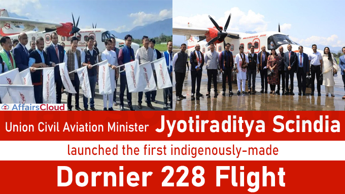 Shri Jyotiraditya M. Scindia flags off First Made in India Dornier Aircraft Flight