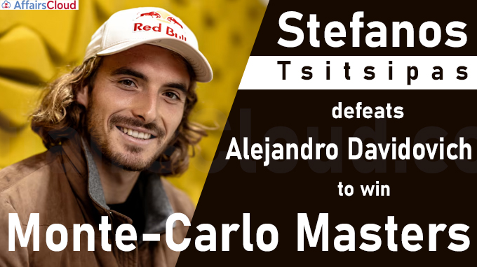 Stefanos Tsitsipas defeats Alejandro Davidovich to win Monte-Carlo Masters
