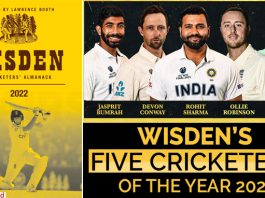 Wisden’s Five Cricketers of the Year